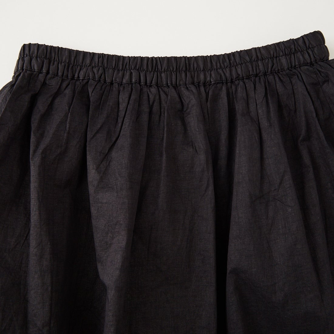 Jeans Factory Clothes [ジーンズファクトリークローズ] コットンオーガンジーギャザースカート [25651-MN] BLACK