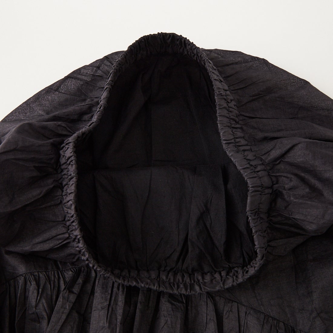 Jeans Factory Clothes [ジーンズファクトリークローズ] コットンオーガンジーギャザースカート [25651-MN] BLACK