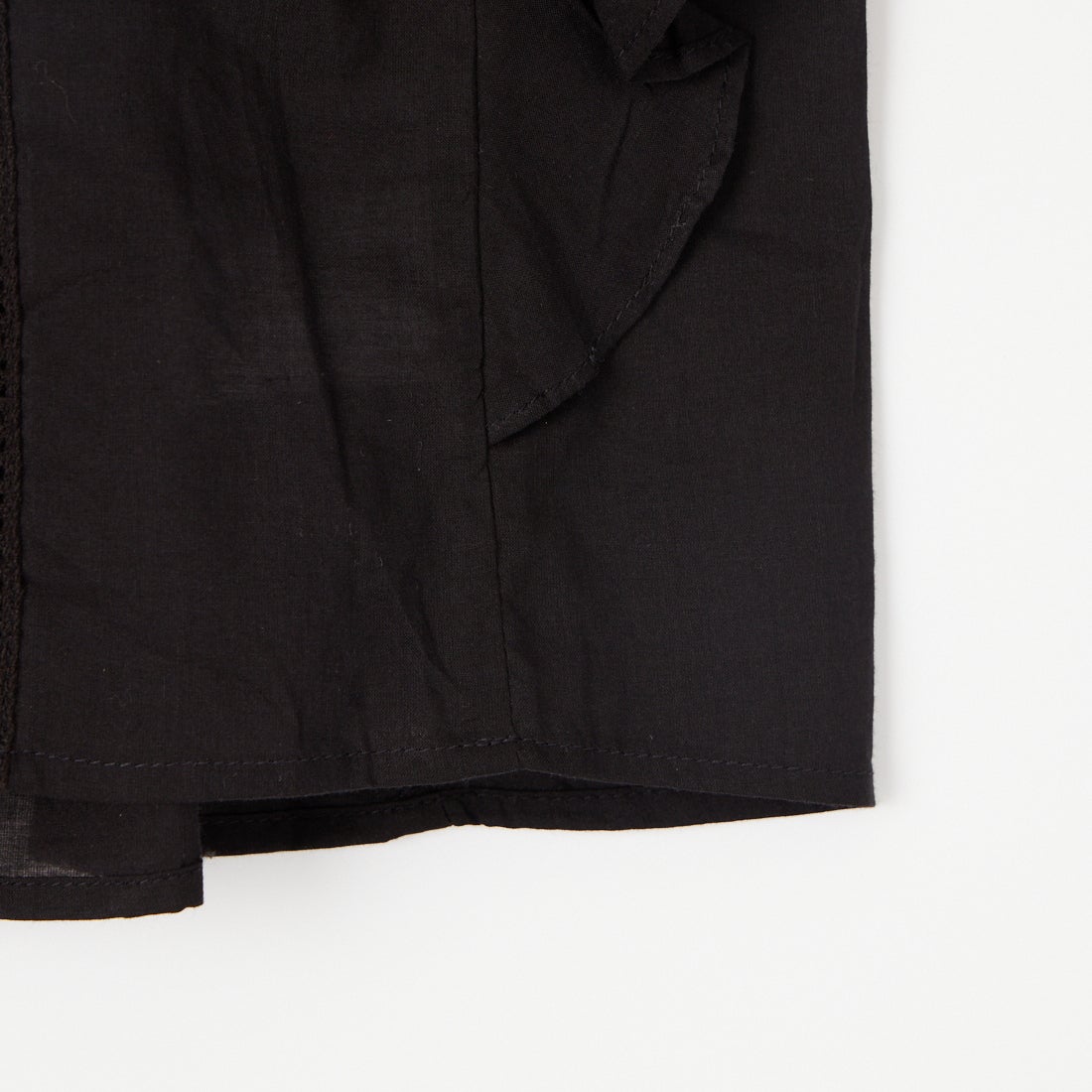 Jeans Factory Clothes [ジーンズファクトリークローズ] コットンフリルブラウス [25588-BJ] BLACK
