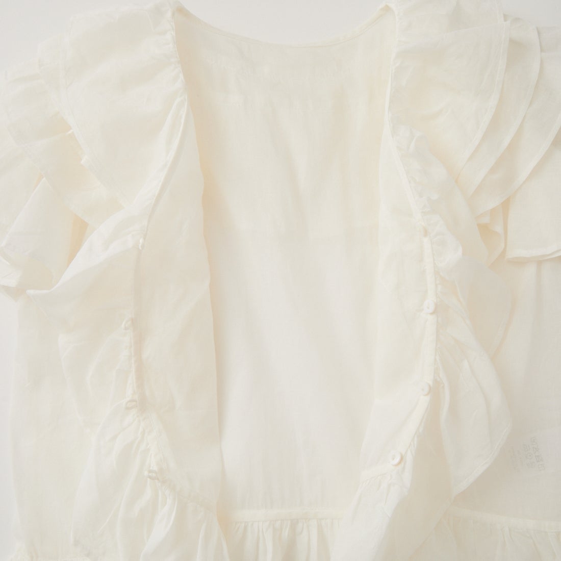 Jeans Factory Clothes [ジーンズファクトリークローズ] ラッフルブラウス [25703-MN] OFF WHITE