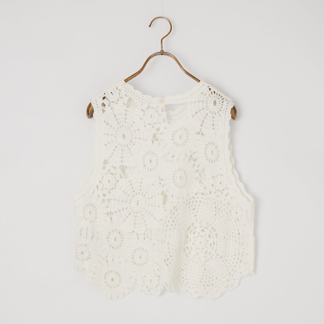 Jeans Factory Clothes [ジーンズファクトリークローズ] 総刺繍ノースリーブトップス [12652-MY] OFF WHITE