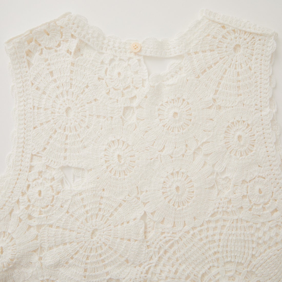 Jeans Factory Clothes [ジーンズファクトリークローズ] 総刺繍ノースリーブトップス [12652-MY] OFF WHITE