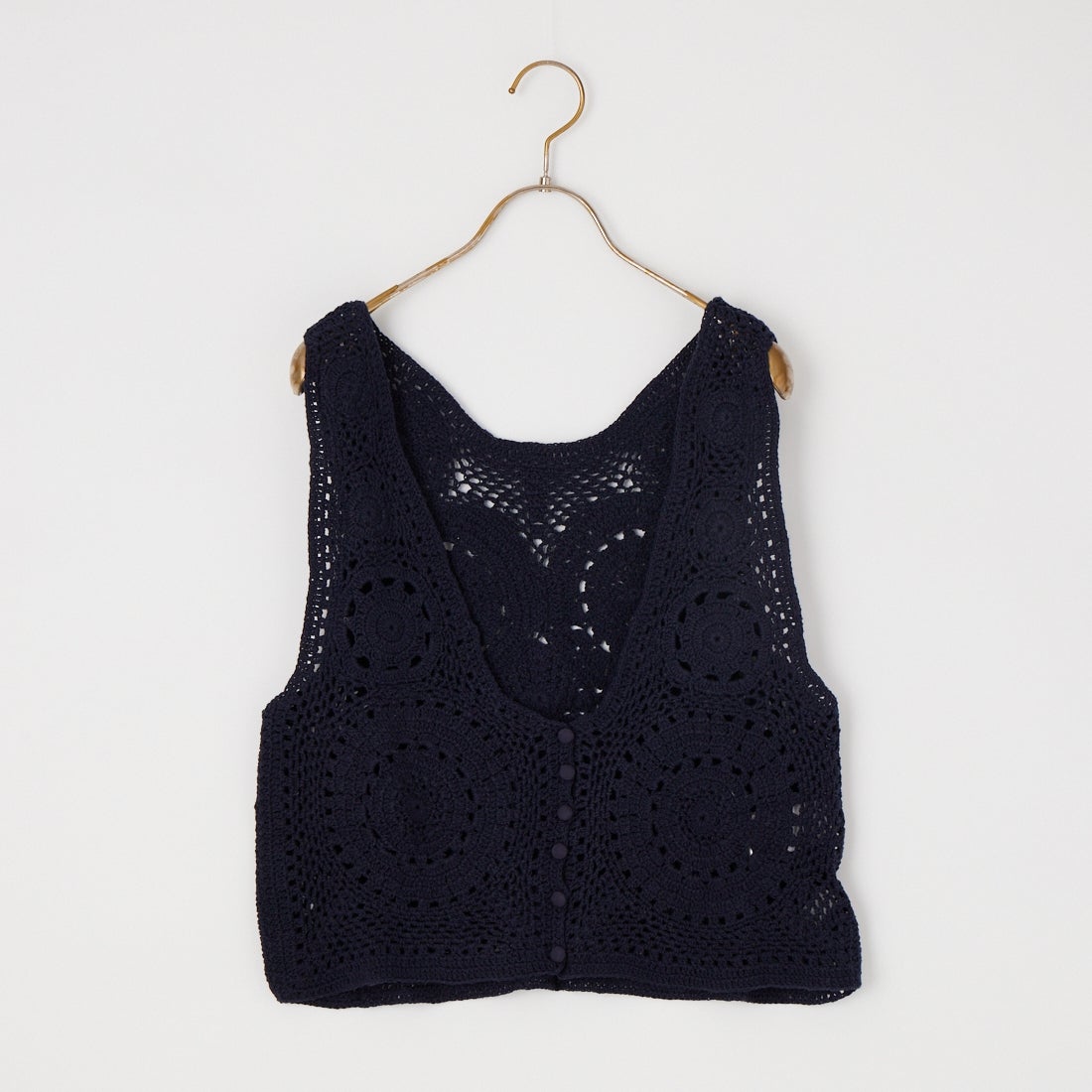 Jeans Factory Clothes [ジーンズファクトリークローズ] クロシェレースベスト [12636-PF] NAVY