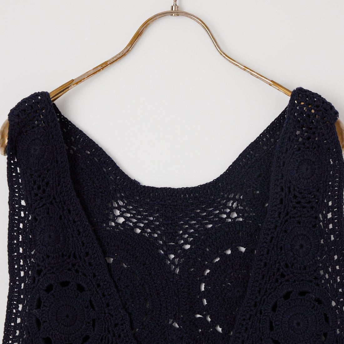 Jeans Factory Clothes [ジーンズファクトリークローズ] クロシェレースベスト [12636-PF] NAVY