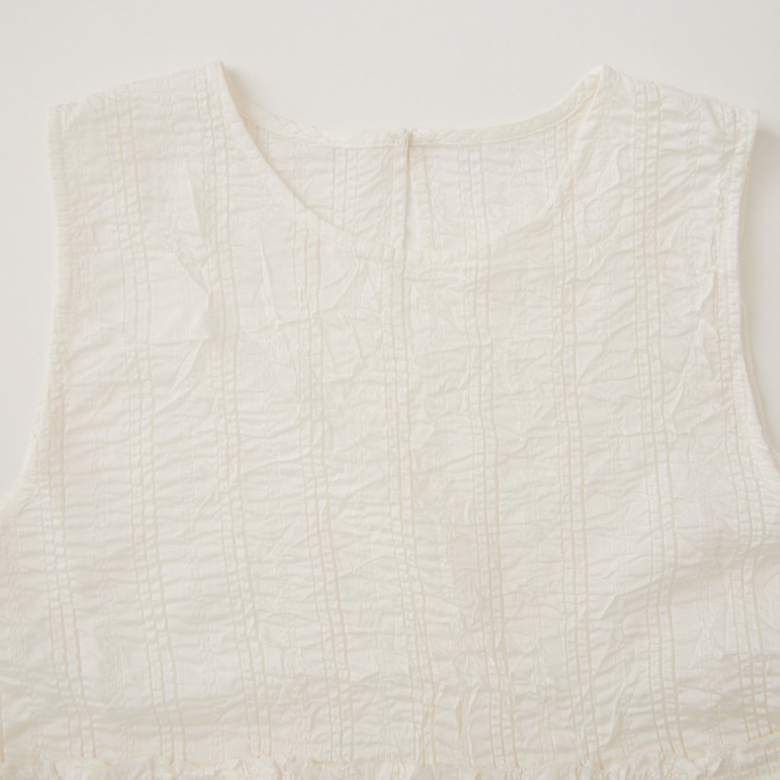 Jeans Factory Clothes [ジーンズファクトリークローズ] シアーストライプペプラムブラウス [25623-MN] OFF WHITE