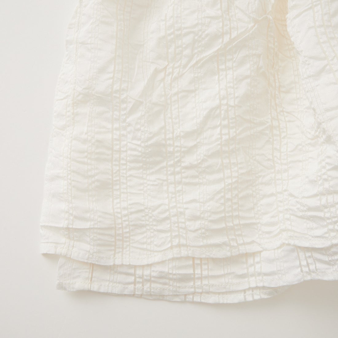 Jeans Factory Clothes [ジーンズファクトリークローズ] シアーストライプペプラムブラウス [25623-MN] OFF WHITE