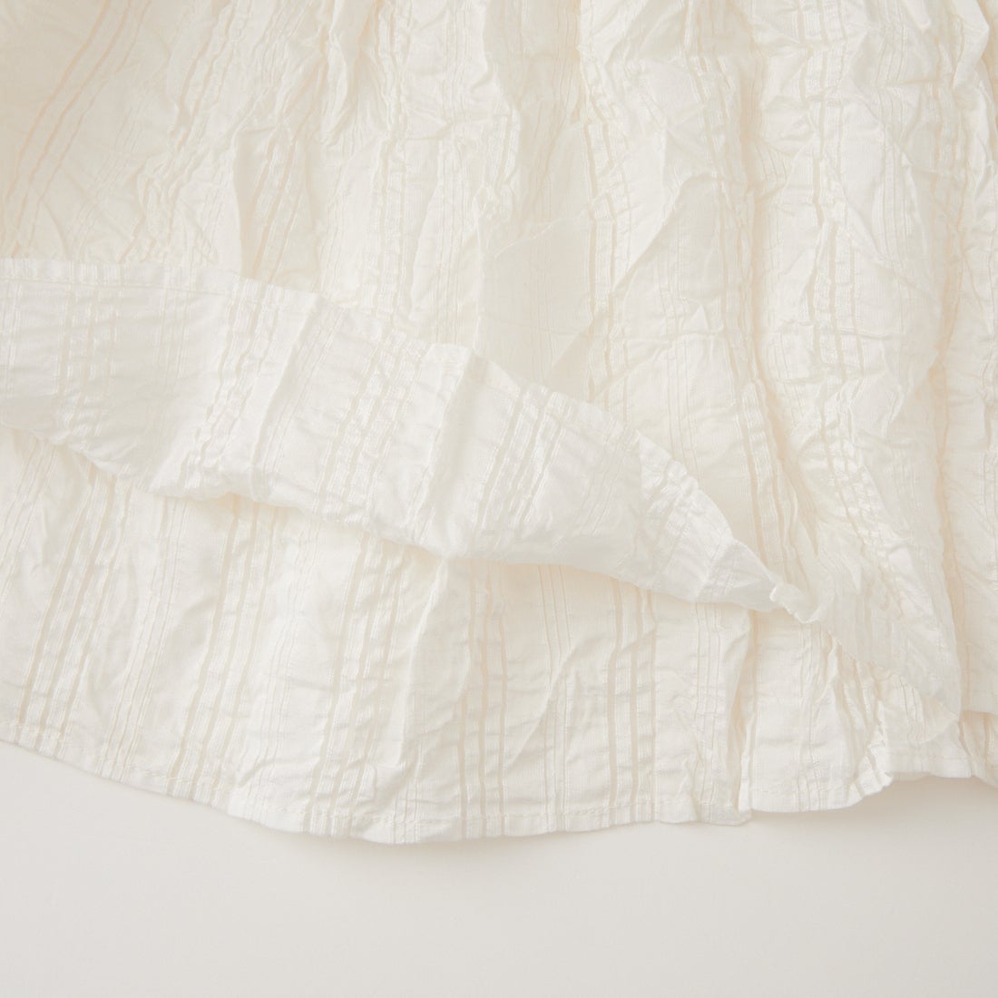 Jeans Factory Clothes [ジーンズファクトリークローズ] シアーストライプペプラムブラウス [25623-MN] OFF WHITE