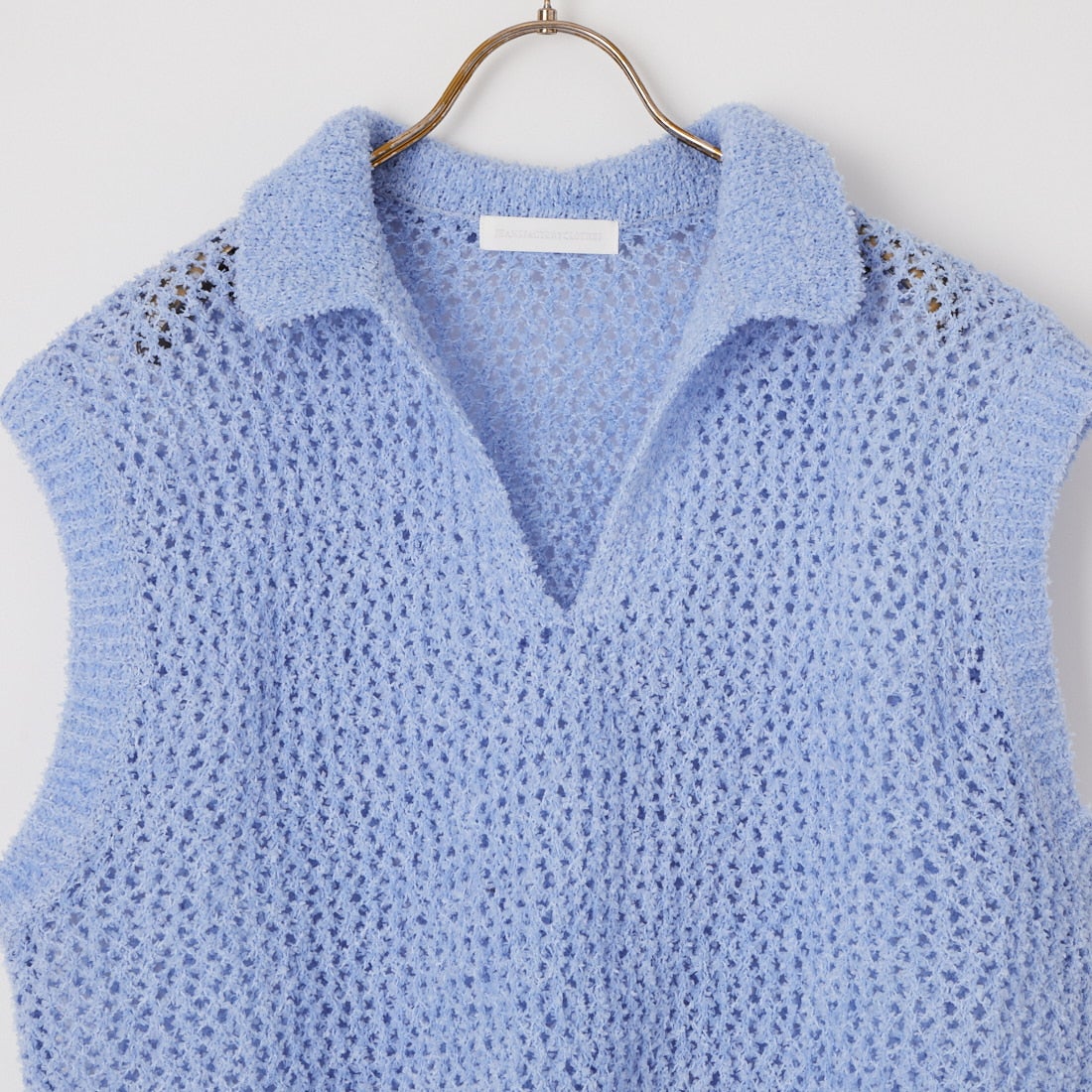 Jeans Factory Clothes [ジーンズファクトリークローズ] メッシュポロニット [11267815] 072 ｻｯｸｽ