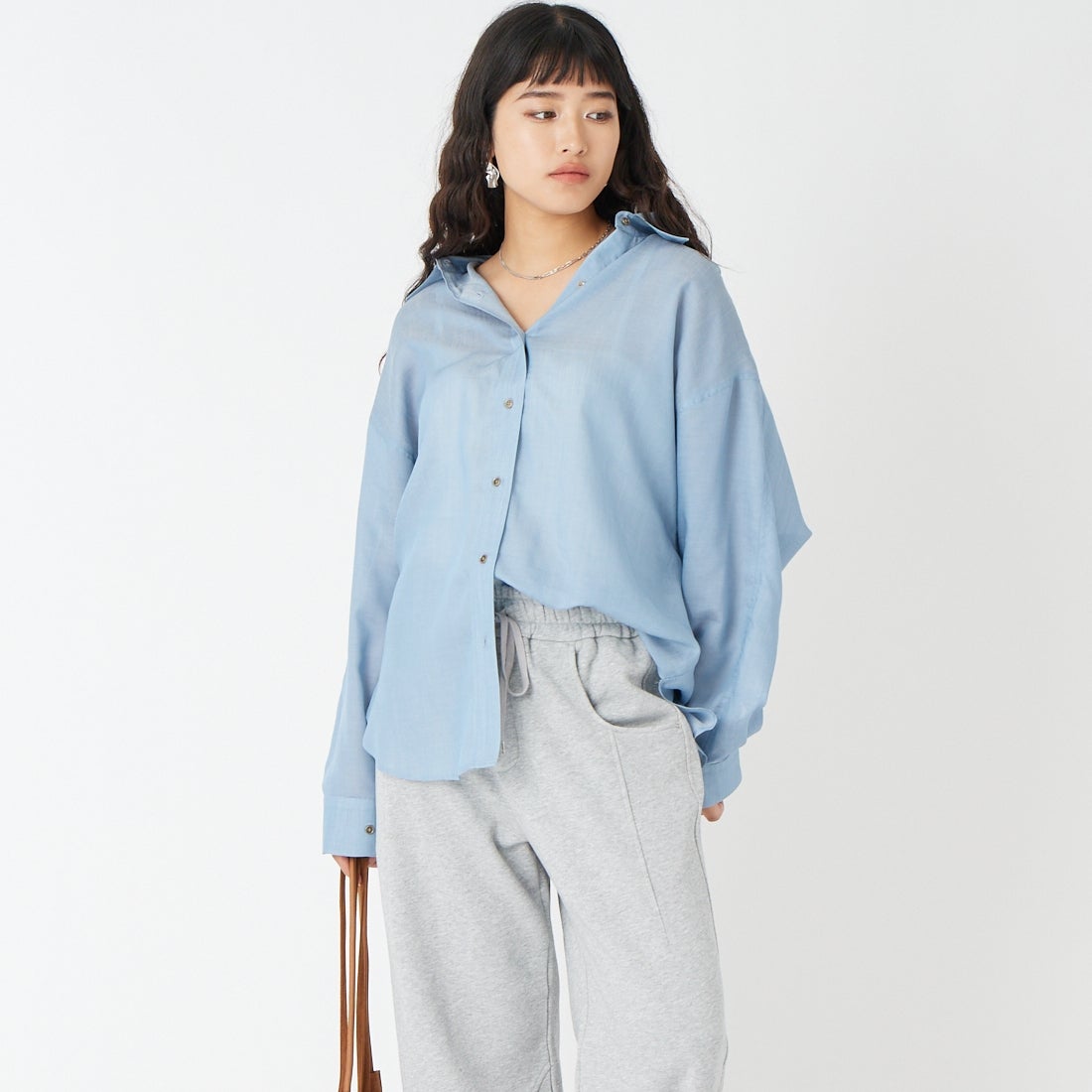 ﾌﾞﾙｰ&&モデル身長：162cm 着用サイズ：F&&