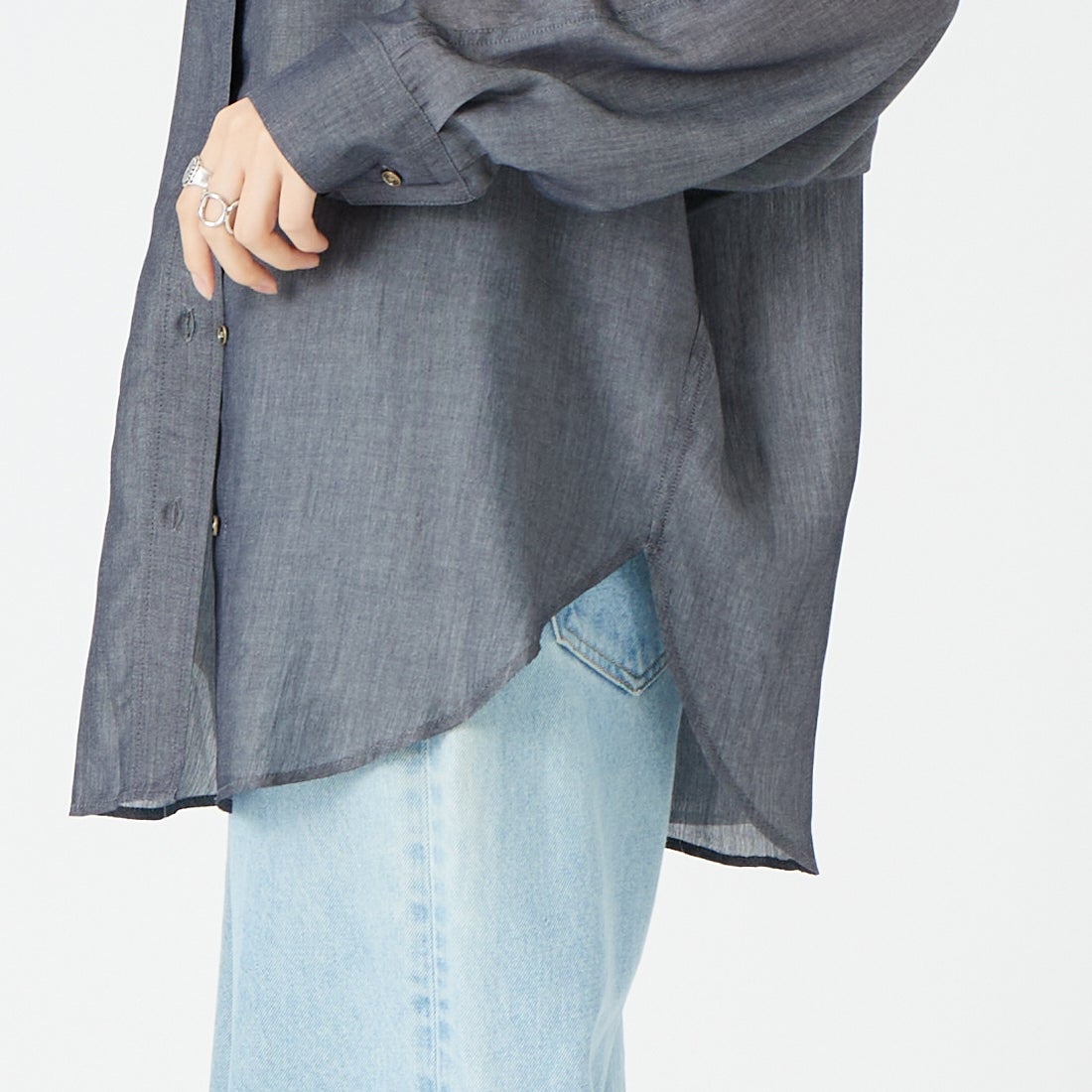 Jeans Factory Clothes [ジーンズファクトリークローズ] シアーデニムシャツ [25BL-191] ﾎﾜｲﾄ