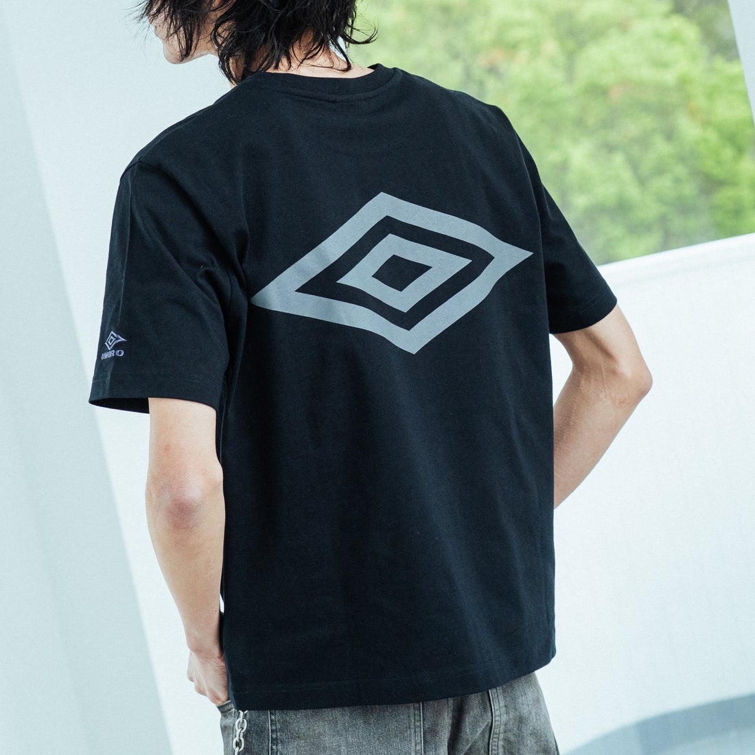 BLACK&&モデル身長：182cm 着用サイズ：L&&