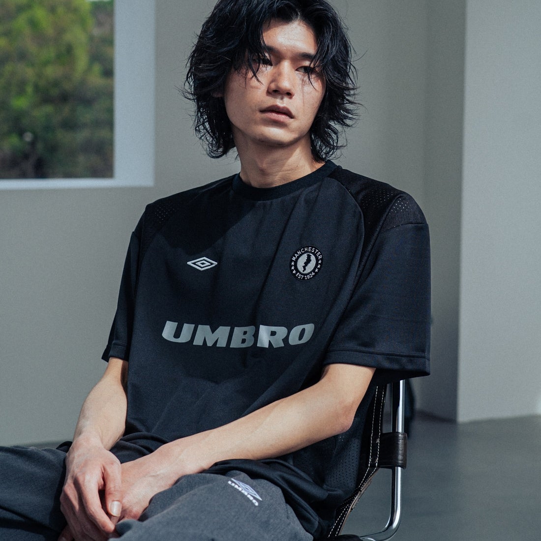 BLACK&&モデル身長：182cm 着用サイズ：L&&
