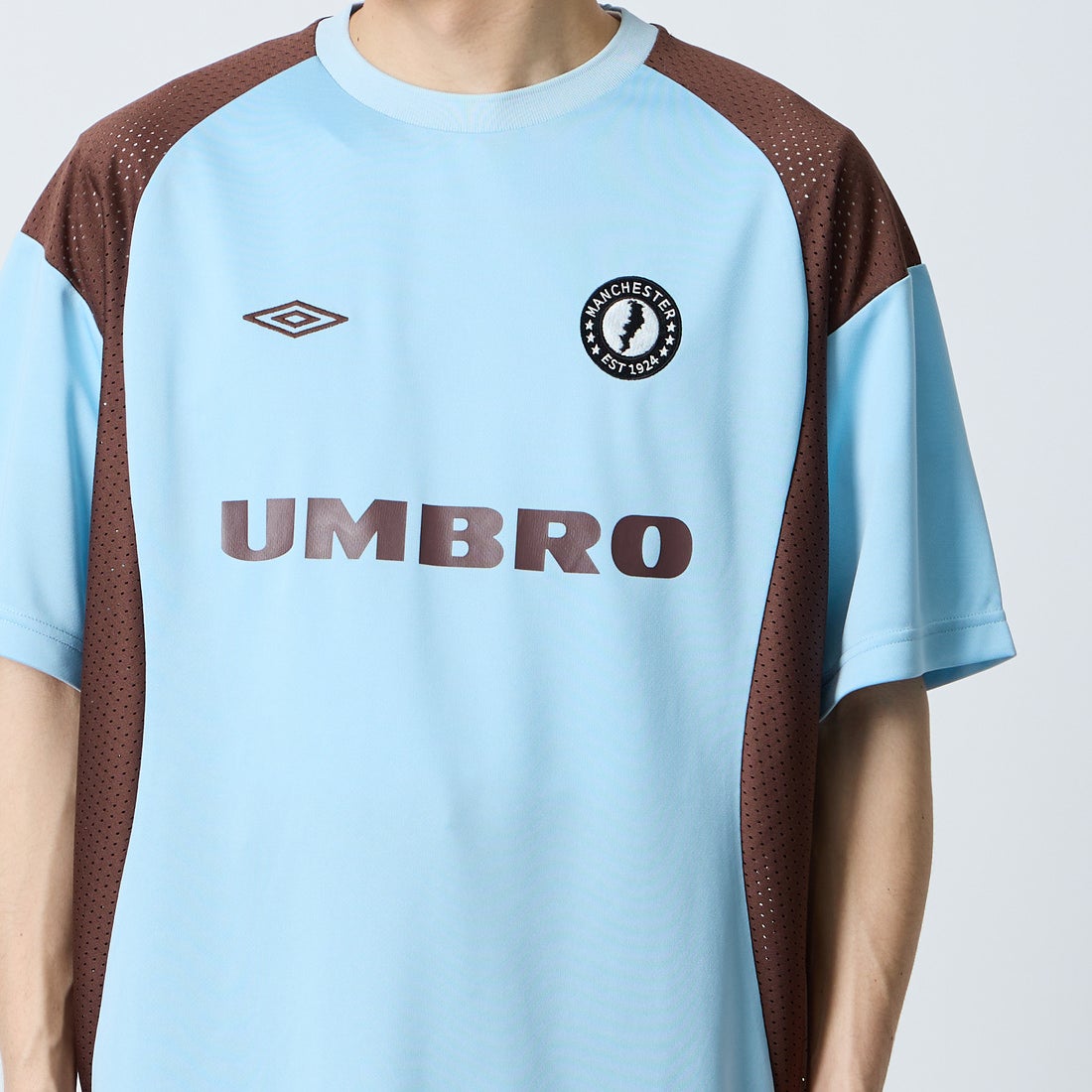 UMBRO [アンブロ] 別注 メッシュ切り替え ゲームシャツ [UMNK26SS-GS01-JF] BLUE