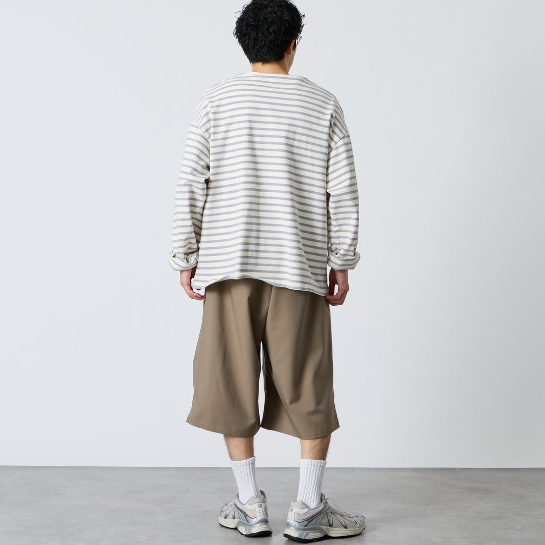 UMBRO [アンブロ] 別注 ワンポイント刺繍ロゴ バギーショートパンツ [17026S-PT01NK-JF] BEIGE