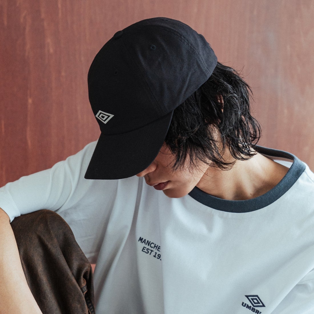 UMBRO [アンブロ] 別注 ワンポイント刺繍ロゴキャップ [SLG-05164-JF] 48 BLACK
