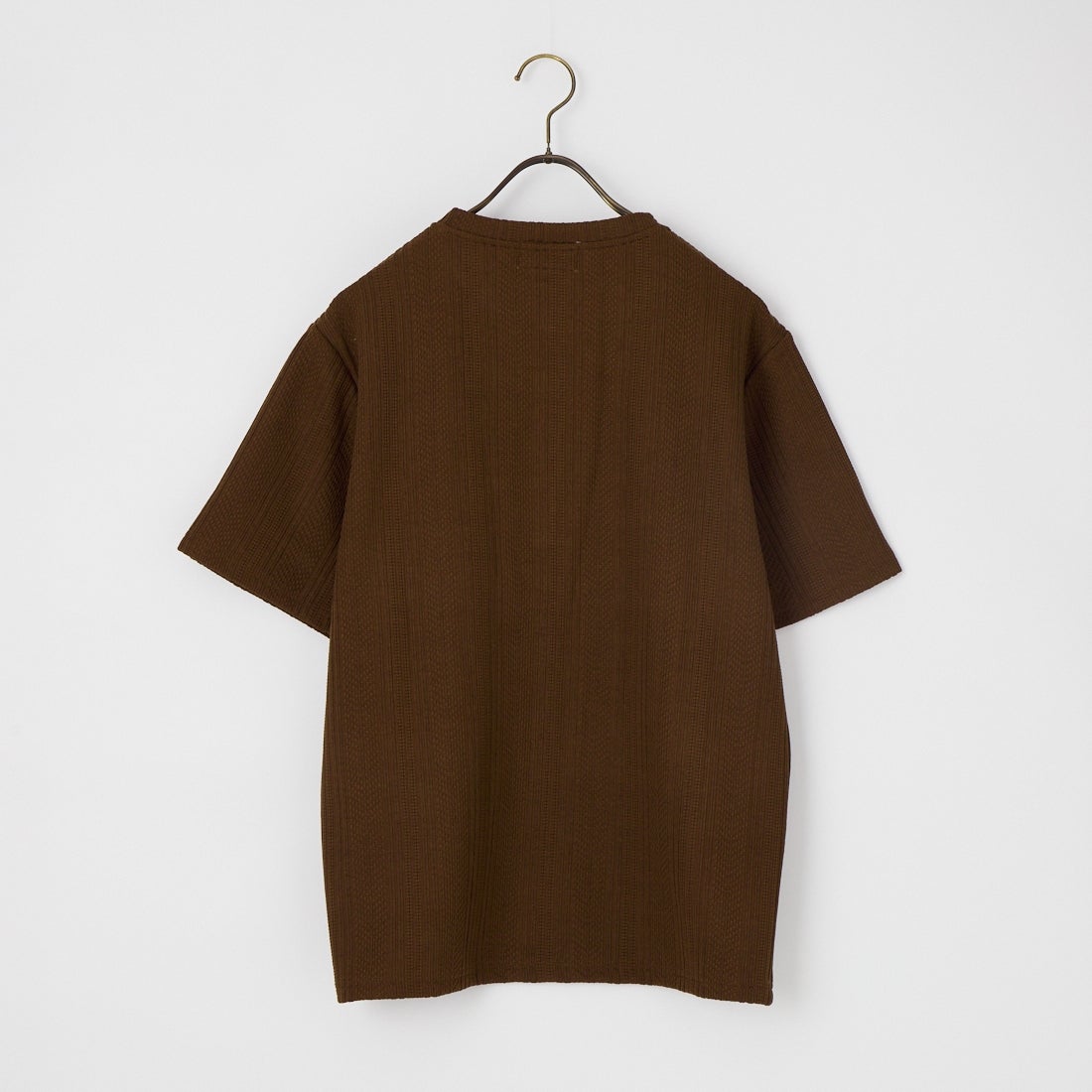 33Degrees [サーティスリーディグリーズ] ランダムテレコヘンリーネックTシャツ [726408] BROWN