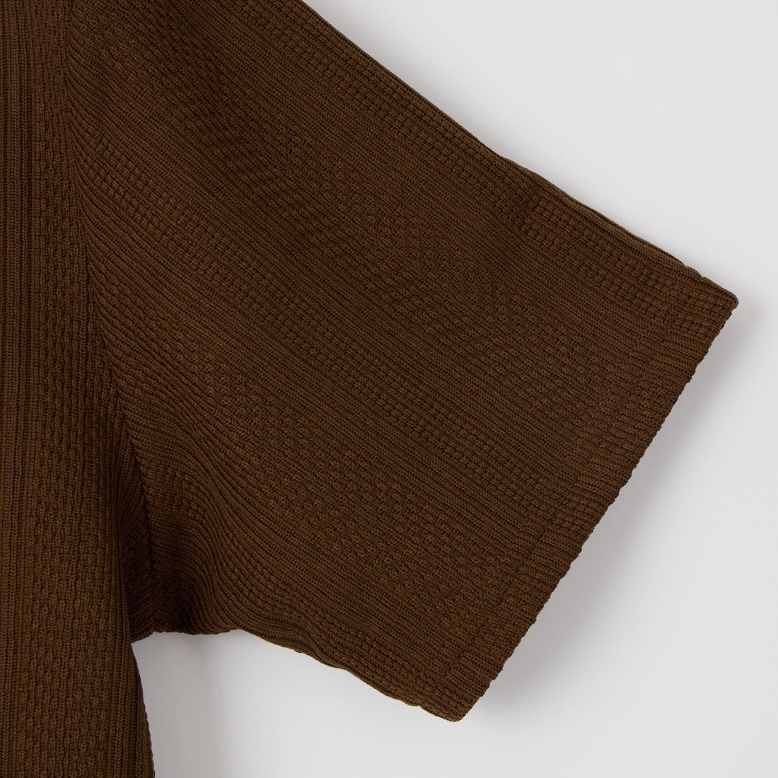 33Degrees [サーティスリーディグリーズ] ランダムテレコヘンリーネックTシャツ [726408] BROWN