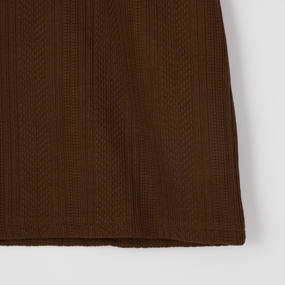 33Degrees [サーティスリーディグリーズ] ランダムテレコヘンリーネックTシャツ [726408] BROWN