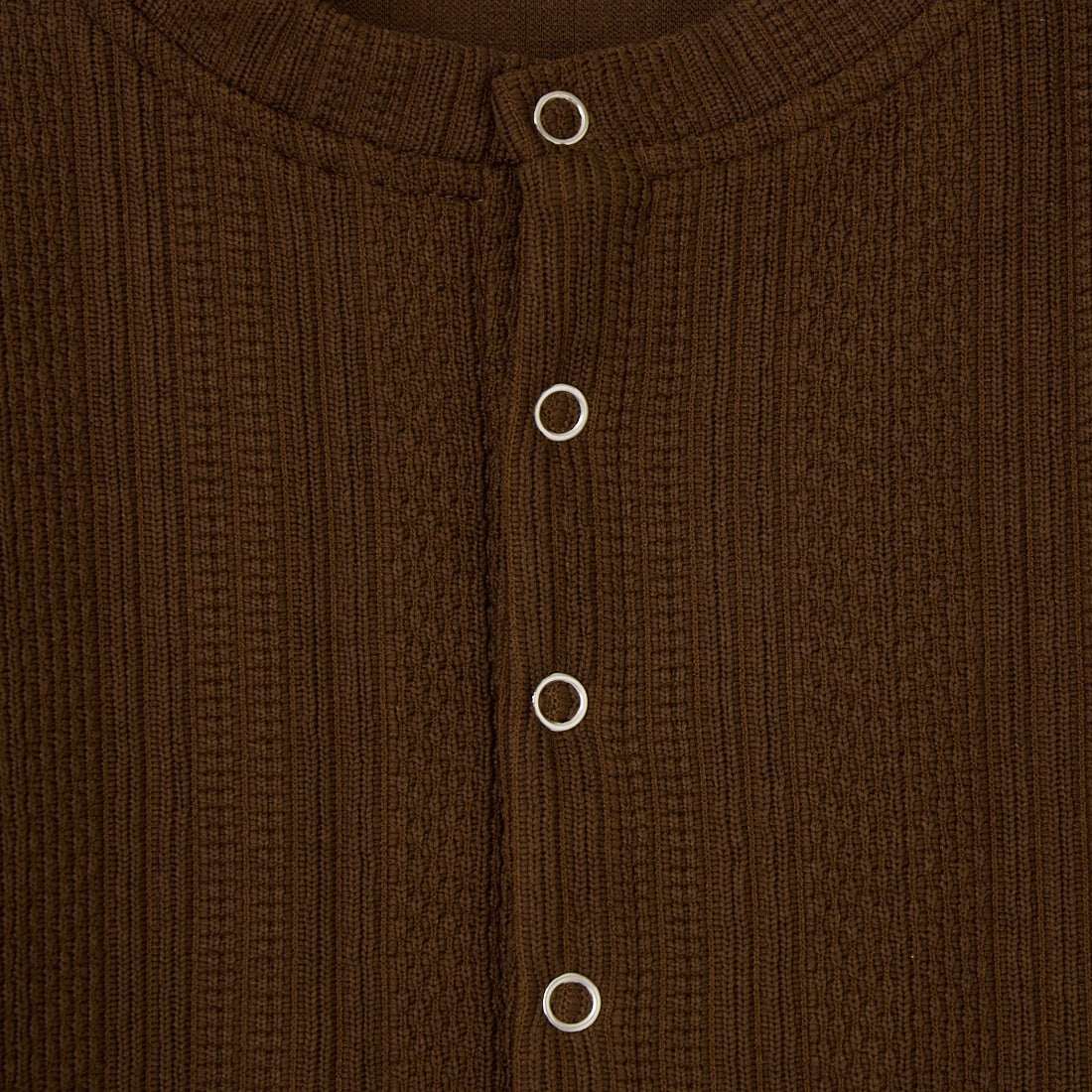 33Degrees [サーティスリーディグリーズ] ランダムテレコヘンリーネックTシャツ [726408] BROWN
