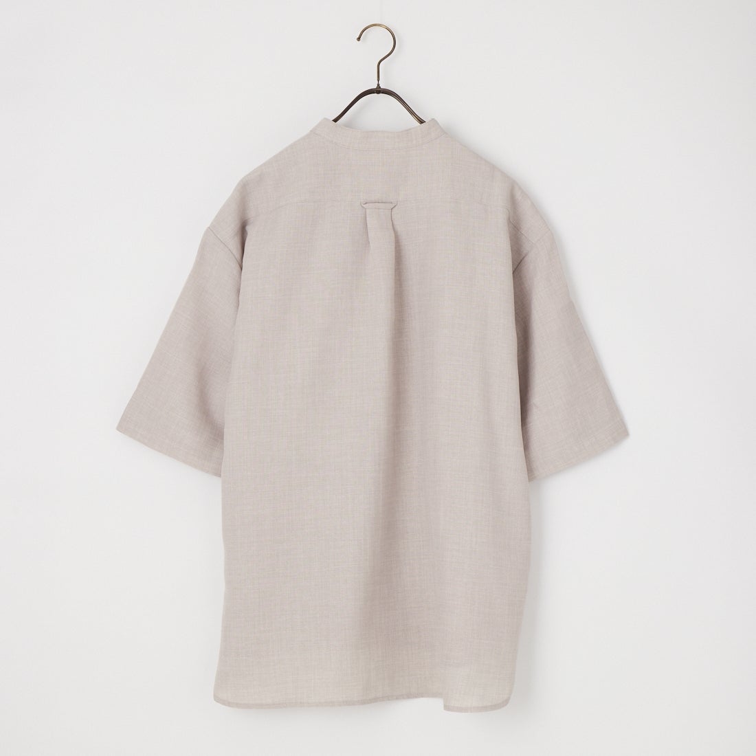 Jeans Factory Clothes [ジーンズファクトリークローズ] テックキャンバス 半袖バンドカラーシャツ [EPC-63103] 1 Lﾍﾞｰｼﾞｭ