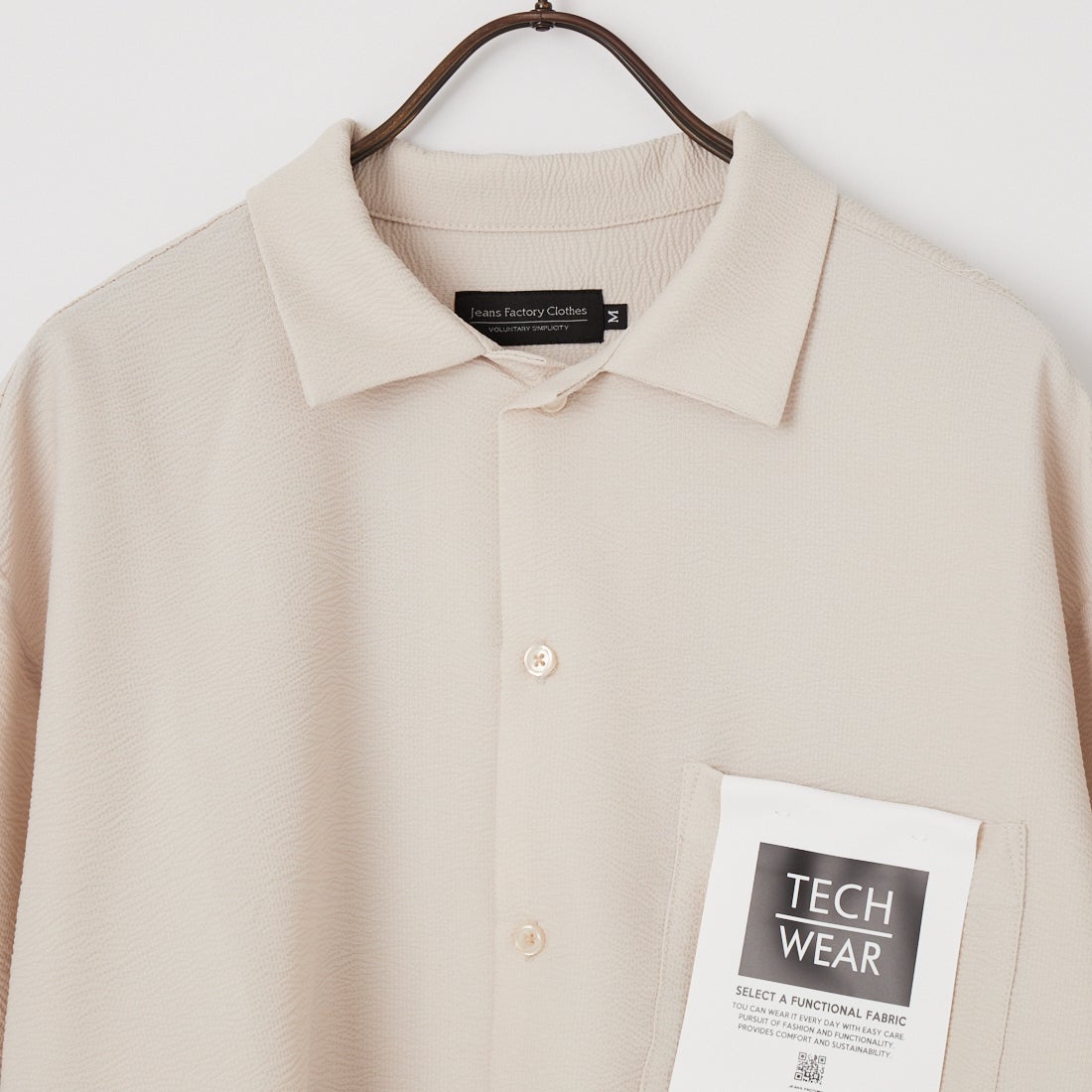 Jeans Factory Clothes [ジーンズファクトリークローズ] テックサッカーワンナップカラーシャツ [EPC-63106] 1 Lｸﾞﾚｰ