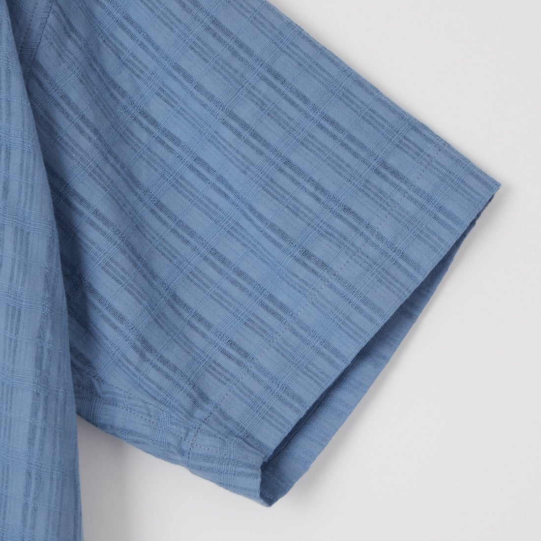 Jeans Factory Clothes [ジーンズファクトリークローズ] シアーエラスティックヘムオープンカラーシャツ [JFC-262-044] BLUE