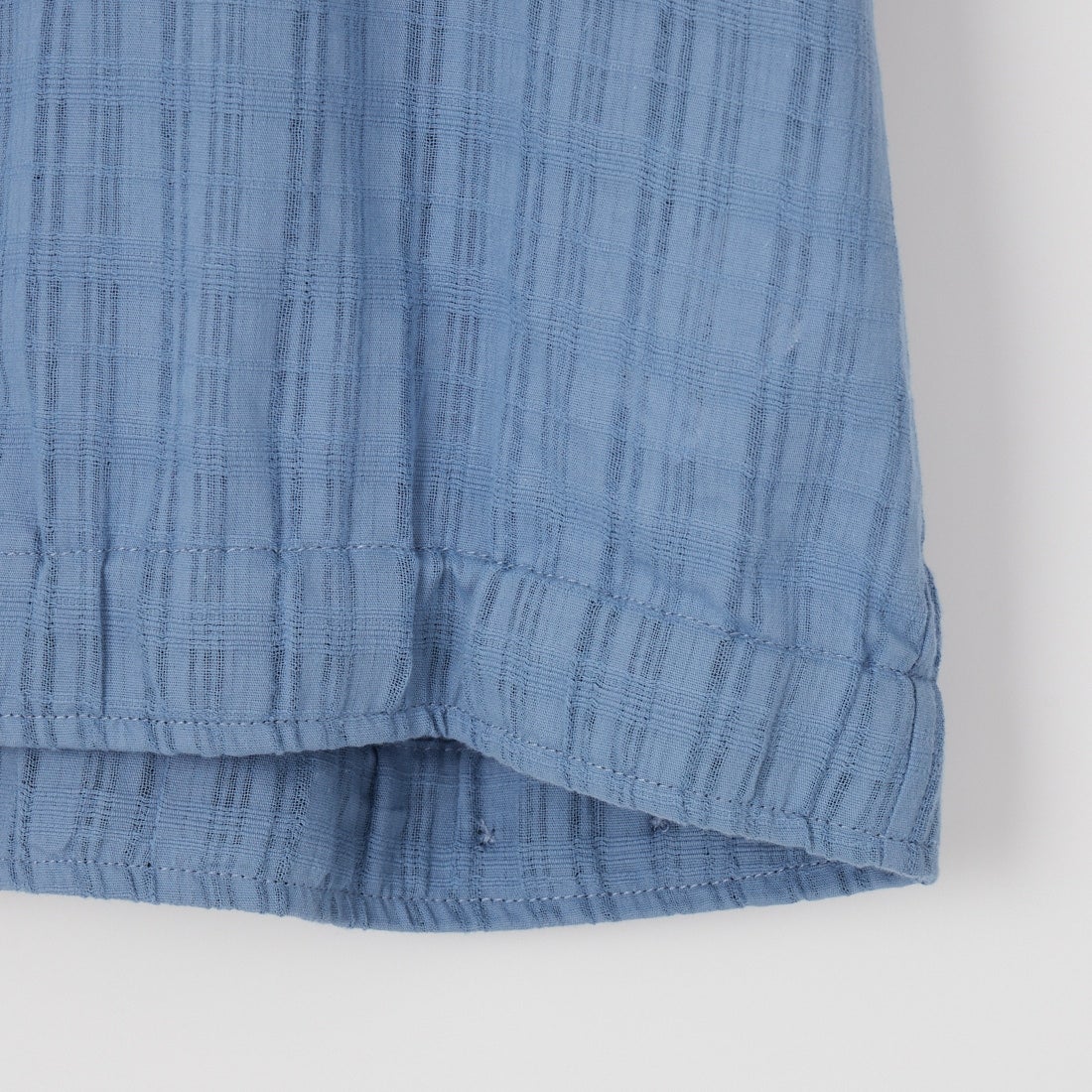 Jeans Factory Clothes [ジーンズファクトリークローズ] シアーエラスティックヘムオープンカラーシャツ [JFC-262-044] BLUE
