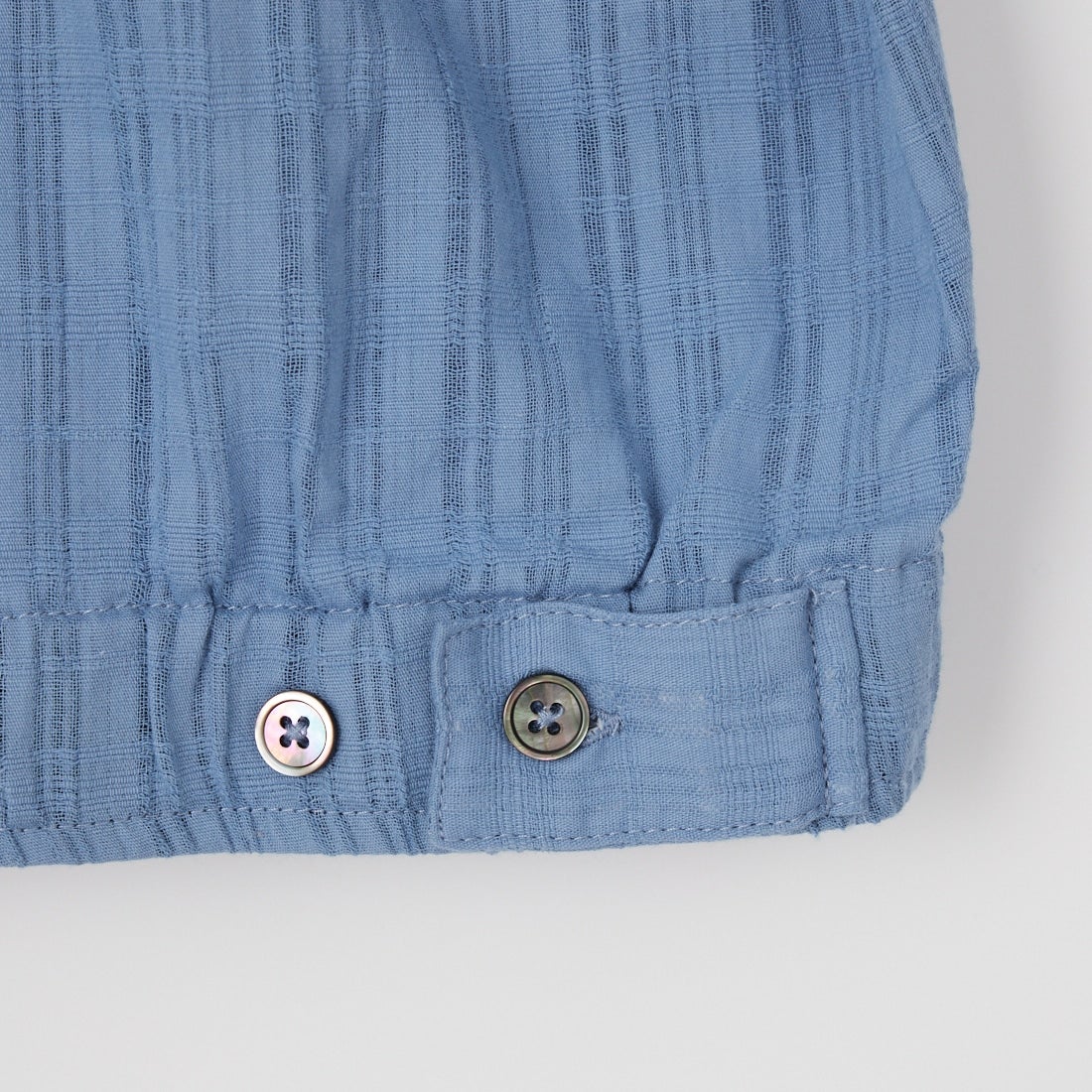 Jeans Factory Clothes [ジーンズファクトリークローズ] シアーエラスティックヘムオープンカラーシャツ [JFC-262-044] BLUE