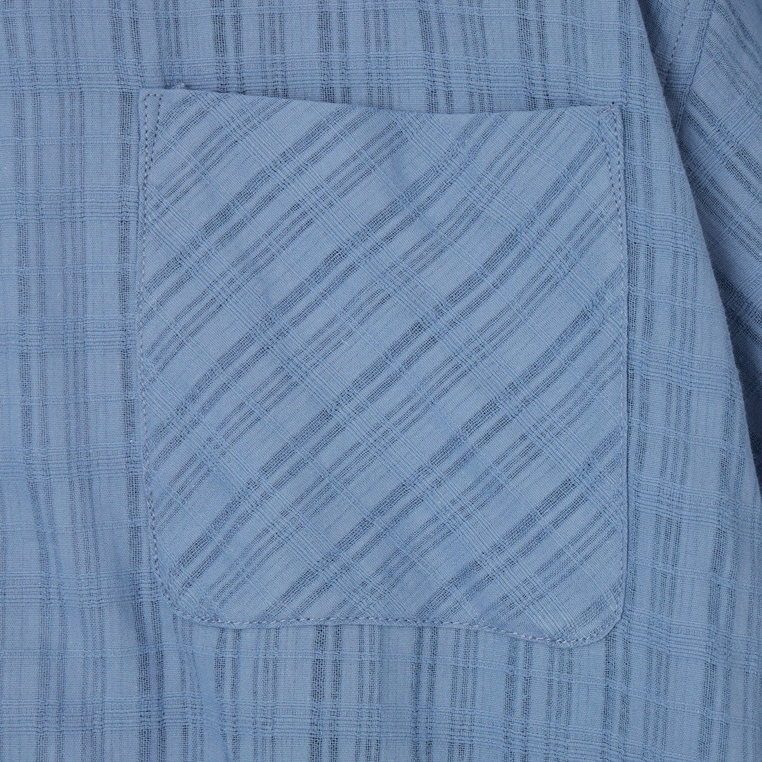 Jeans Factory Clothes [ジーンズファクトリークローズ] シアーエラスティックヘムオープンカラーシャツ [JFC-262-044] BLUE