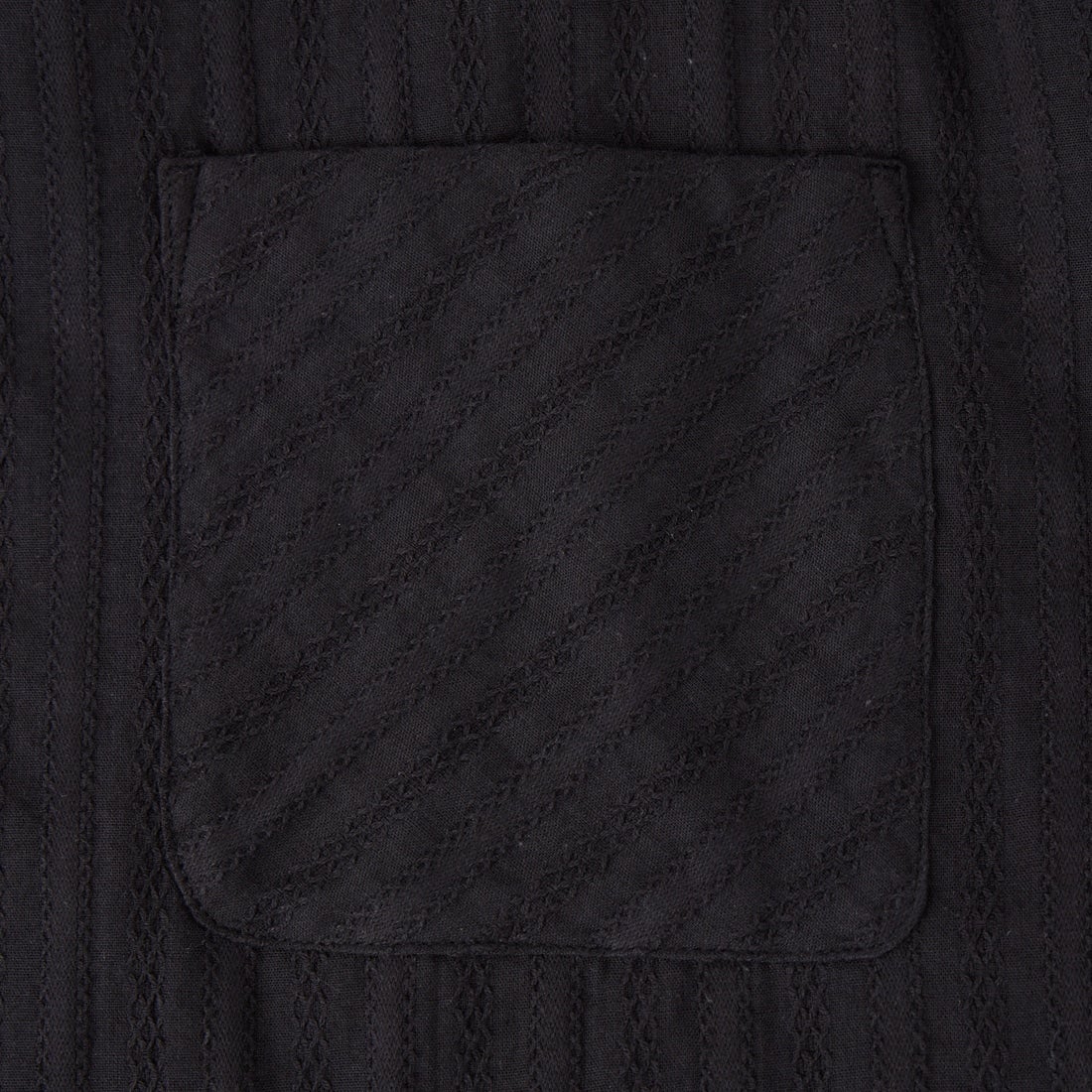 Jeans Factory Clothes [ジーンズファクトリークローズ] シアーエラスティックヘムオープンカラーシャツ [JFC-262-044] BLACK