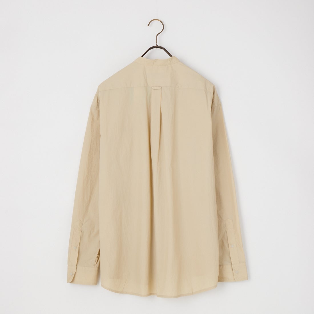 Jeans Factory Clothes [ジーンズファクトリークローズ] ナイロンリップロングスリーブバンドカラーシャツ [EPC-61102] 1 BEIGE