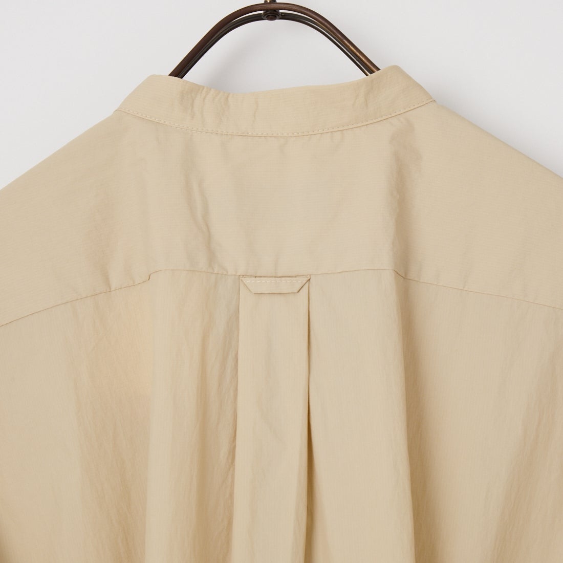 Jeans Factory Clothes [ジーンズファクトリークローズ] ナイロンリップロングスリーブバンドカラーシャツ [EPC-61102] 1 BEIGE