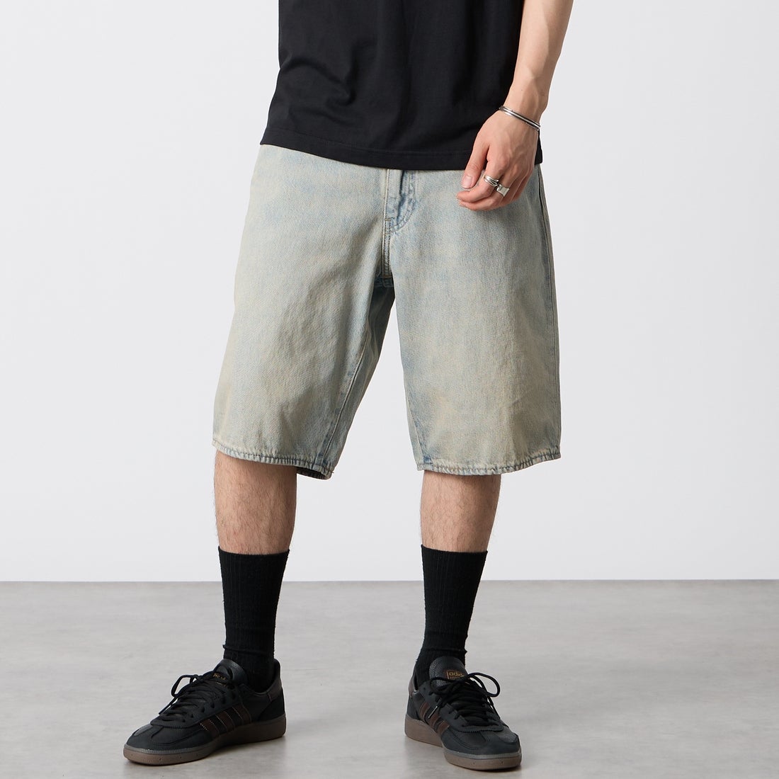 LEVI'S [リーバイス] 478 バギーショートパンツ [001JM-00] 13 ALTERNA &&モデル身長：177cm 着用サイズ：30&&