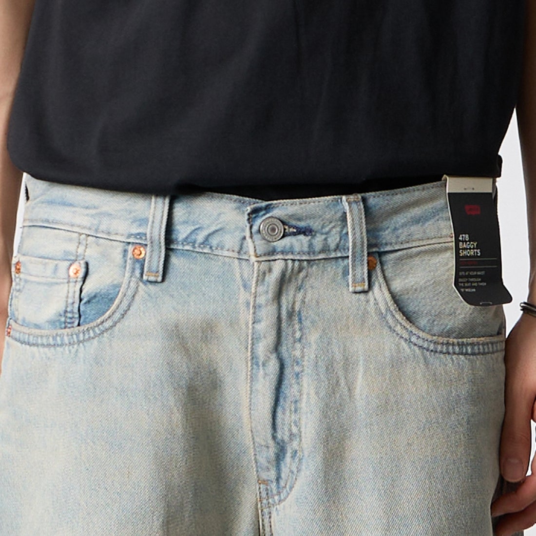 LEVI'S [リーバイス] 478 バギーショートパンツ [001JM-00] 13 ALTERNA &&モデル身長：177cm 着用サイズ：30&&