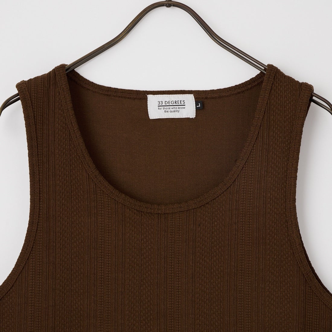 33Degrees [サーティスリーディグリーズ] ランダムテレコタンクトップ [726411] BROWN