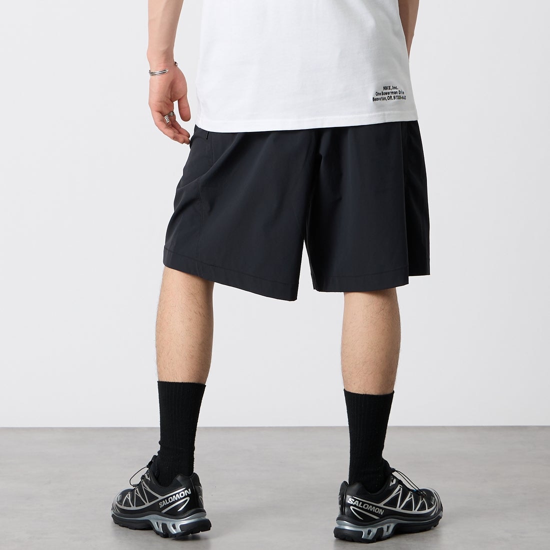 NIKE [ナイキ] テック ヘリオス Dri-FIT ショートパンツ [IF1305] 010 BLACK &&モデル身長：177cm 着用サイズ：M&&