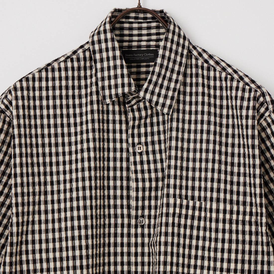 Jeans Factory Clothes [ジーンズファクトリークローズ] シアサッカードロストシャツ [JFC-262-017] BK.GNGM CK