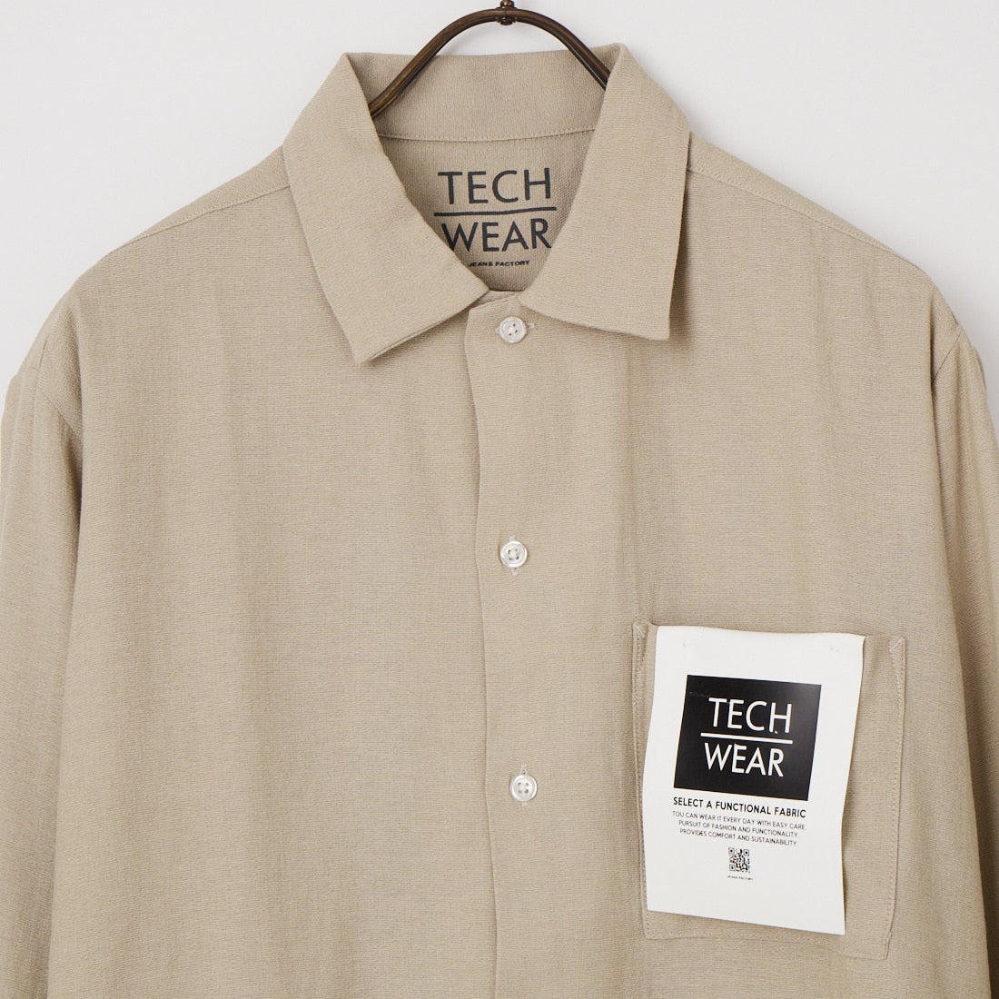 Jeans Factory Clothes [ジーンズファクトリークローズ] TRリネンワンナップカラーシャツ [EPC-61105] 1 L.BEIGE