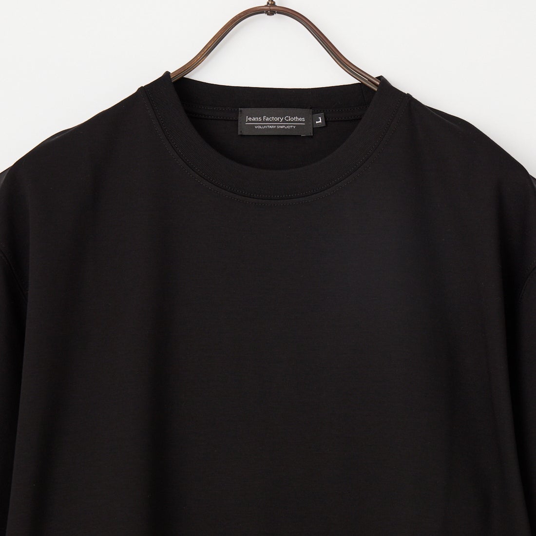 Jeans Factory Clothes [ジーンズファクトリークローズ] 度詰め天竺ポンチシルケットクルーネックTシャツ [26232140] 005 BLK