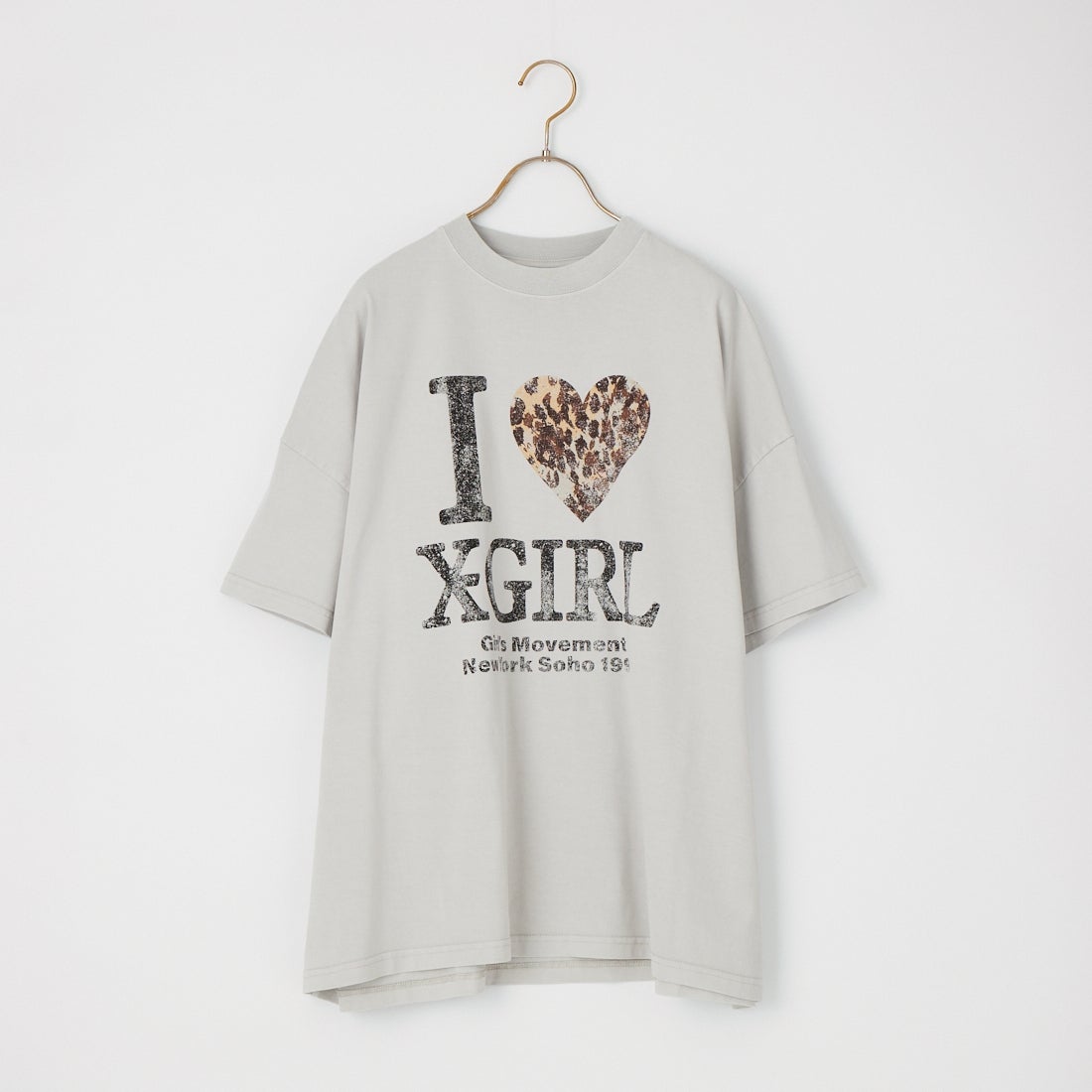 X-girl [エックスガール] I LOVE X-GIRL ビッグTシャツドレス [105262041009] LT GREY