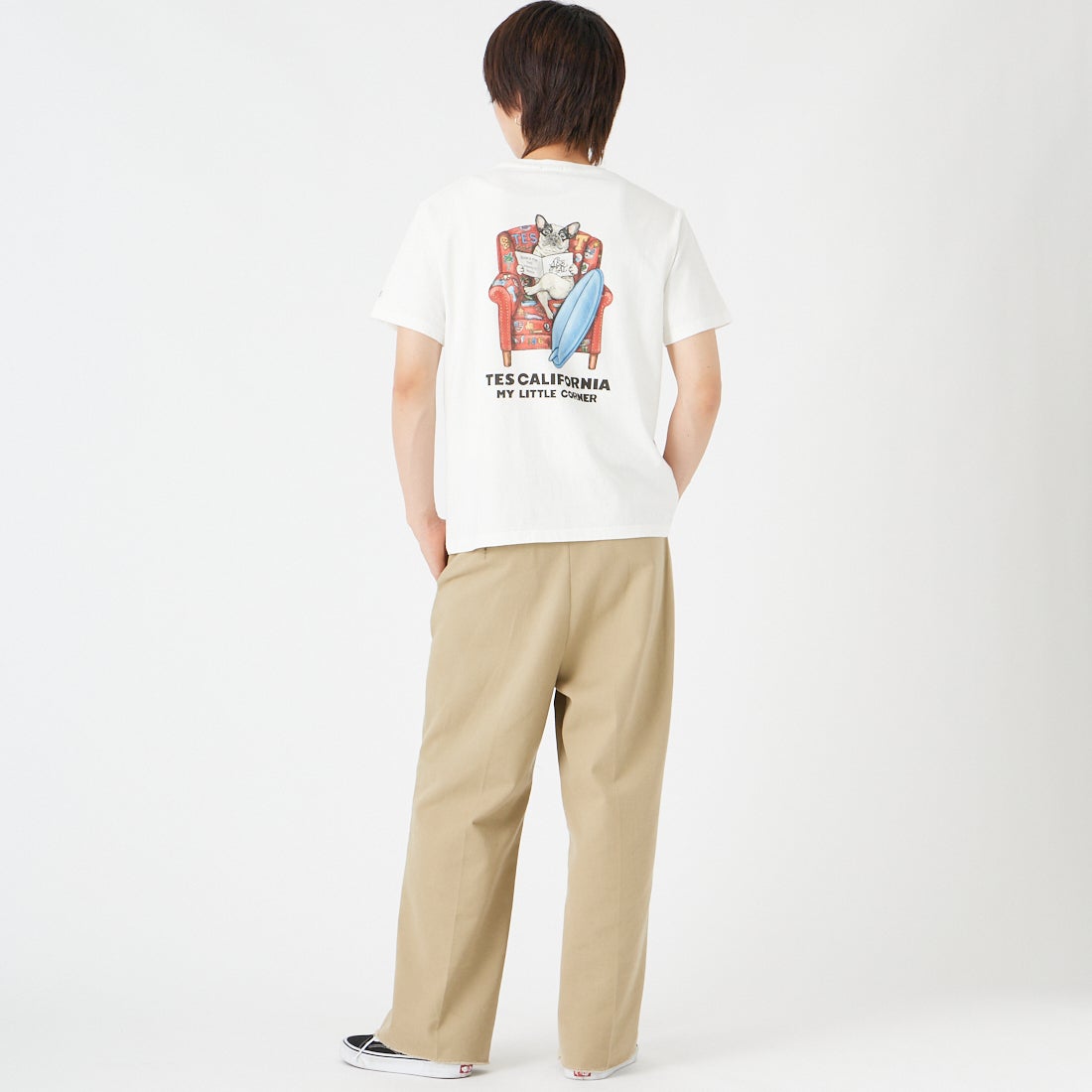 The Endless Summer [エンドレスサマー] BUHI チェアショートスリーブTシャツ [FH-26574355] 60 PIED &&モデル身長：177cm 着用サイズ：M&&