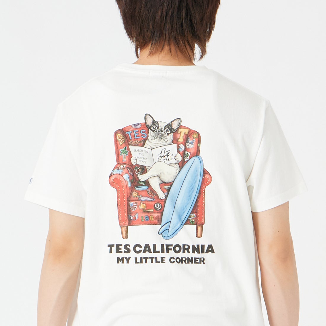 The Endless Summer [エンドレスサマー] BUHI チェアショートスリーブTシャツ [FH-26574355] 60 PIED &&モデル身長：177cm 着用サイズ：M&&