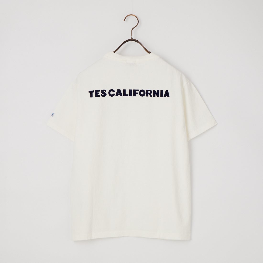 The Endless Summer [エンドレスサマー] 別注 TES CAL ワンポイントロゴ刺繍バックプリントTシャツ [FH-26574503-JF] WHITE