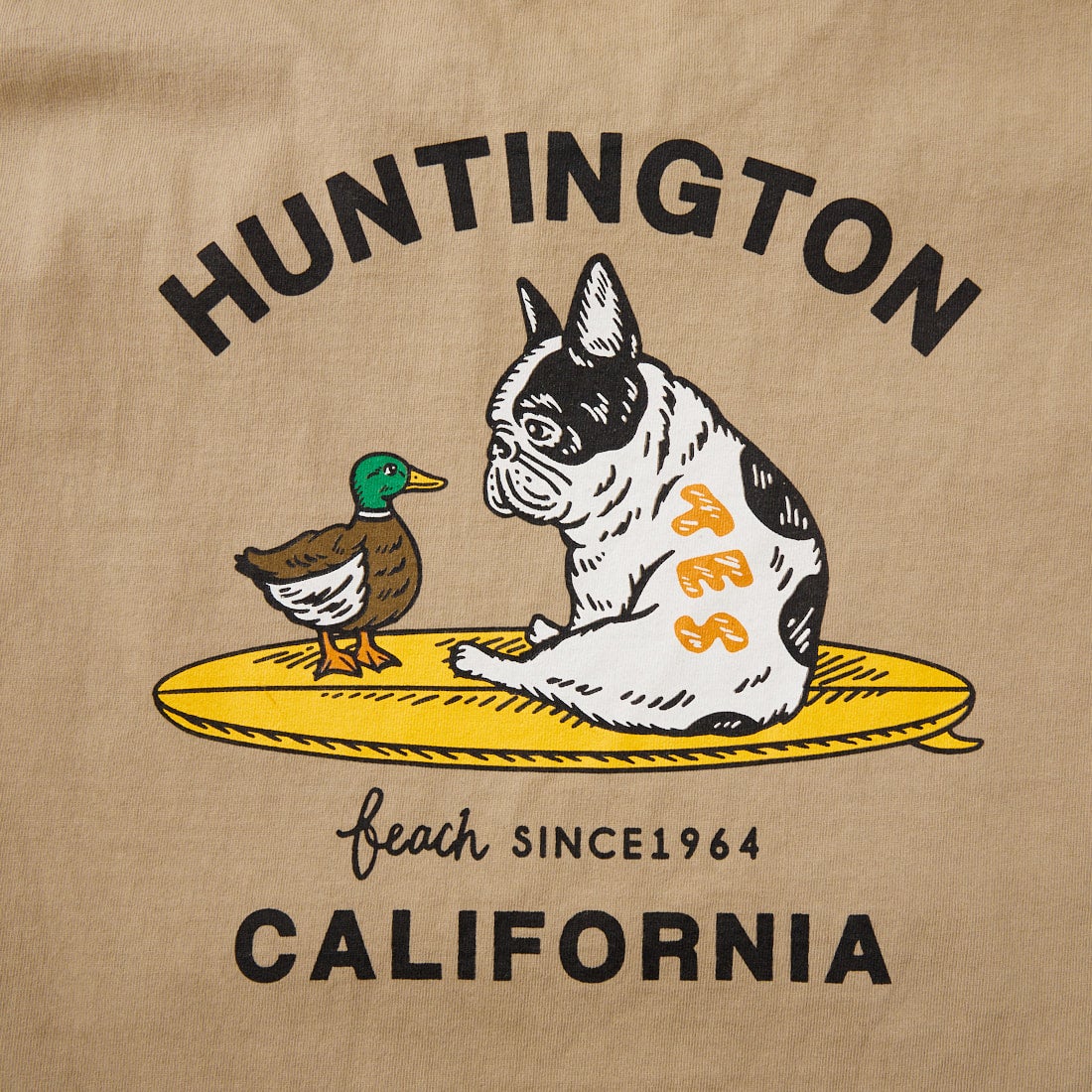 The Endless Summer [エンドレスサマー] 別注 BUHI HUNTINGTON バックプリントTシャツ [FH-26574502-JF] BEIGE