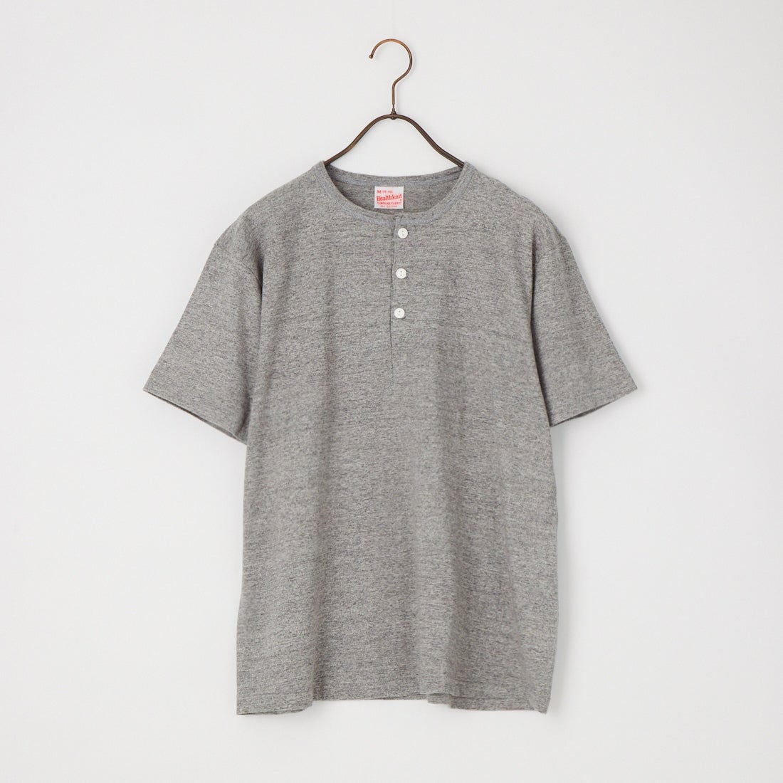 Health knit [ヘルスニット] トンプキンス ヘンリーネックショートスリーブTシャツ [212] H.GRAY