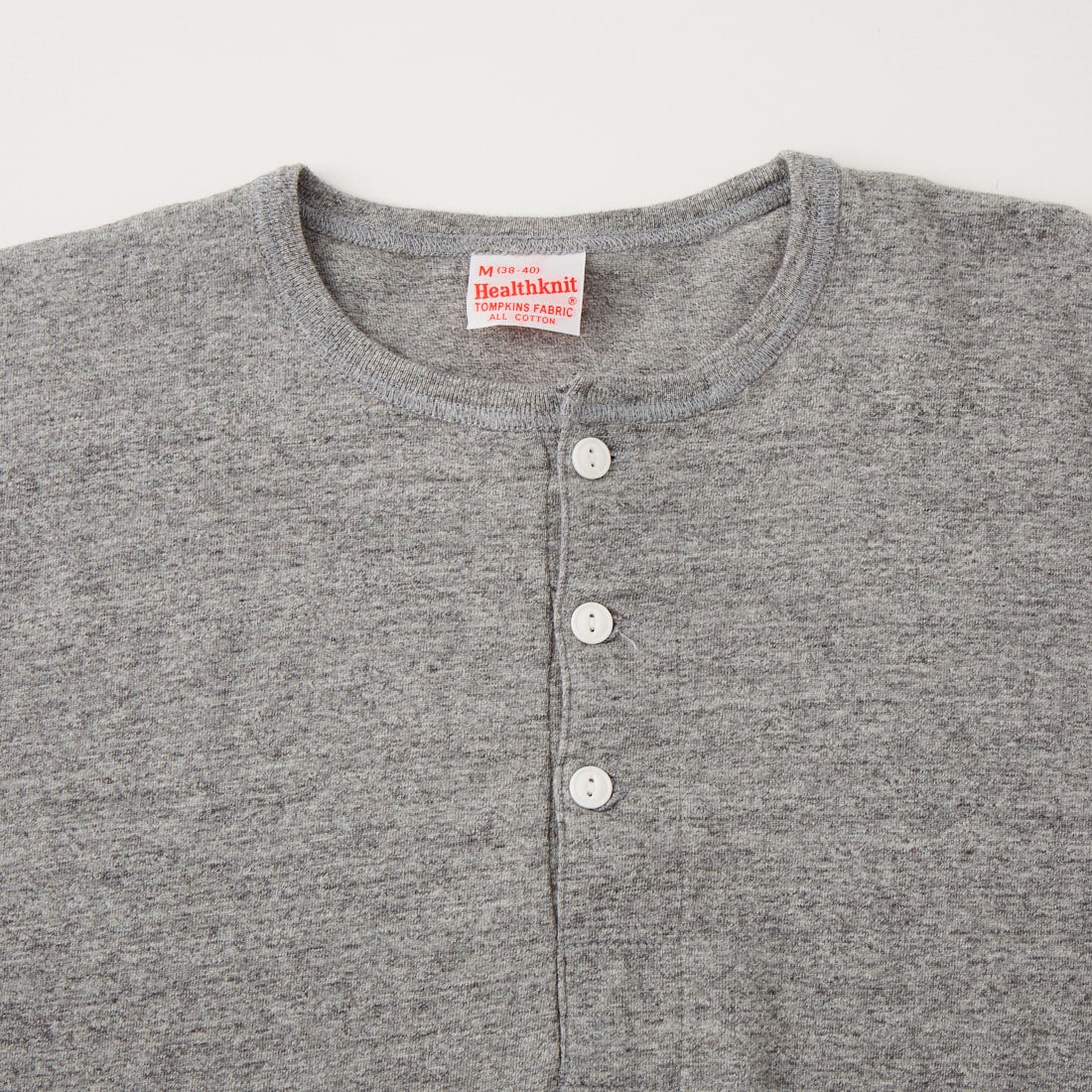Health knit [ヘルスニット] トンプキンス ヘンリーネックショートスリーブTシャツ [212] H.GRAY