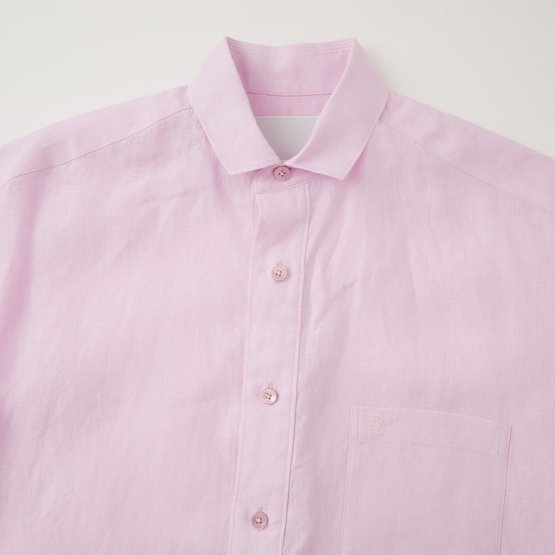 TICCA [ティッカ] リネン半袖シャツ [TBFS-404] BABY PINK