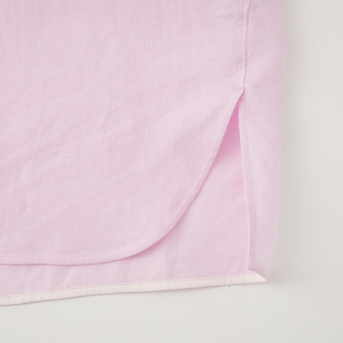 TICCA [ティッカ] リネン半袖シャツ [TBFS-404] BABY PINK