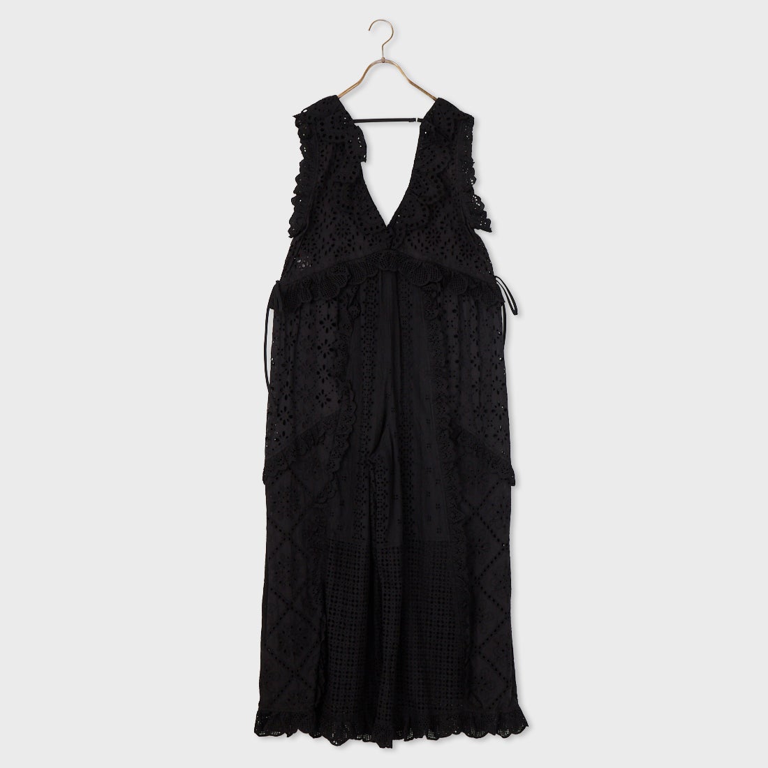 MAISON SPECIAL [メゾンスペシャル] レースパッチロンパース [21261266304] BLK
