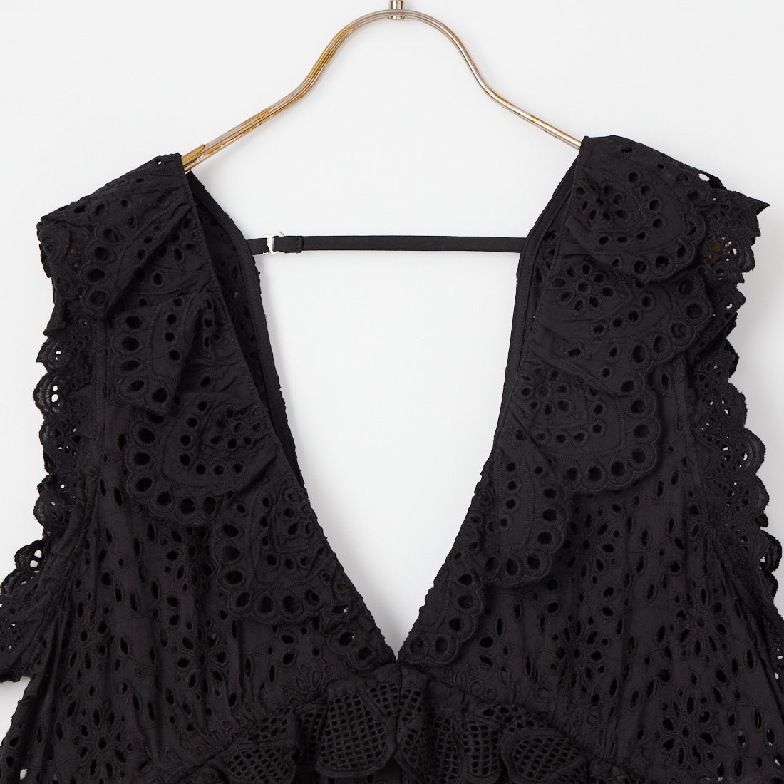 MAISON SPECIAL [メゾンスペシャル] レースパッチロンパース [21261266304] BLK